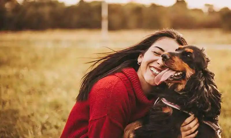 Woman with dog